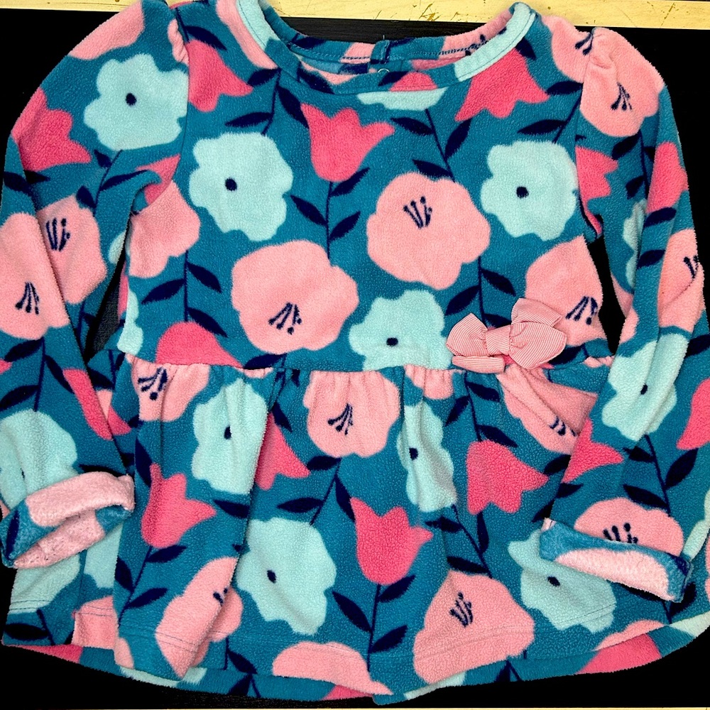 Floral Fleece Sweater Dress Size 24M